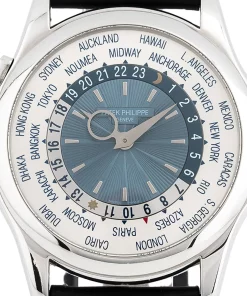 Alternative view of Patek Philippe World Time 5130P-001 Automatic 40mm Unisex Replica Watch - Blue Dial, Platinum Case