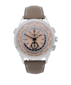 Patek Philippe World Time Chronograph 5935A-001 Automatic 41mm Unisex Replica Watch - Pink Dial, Steel Case