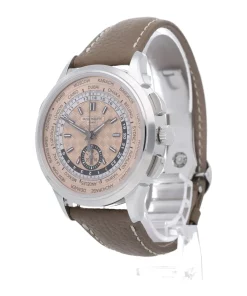 Alternative view of Patek Philippe World Time Chronograph 5935A-001 Automatic 41mm Unisex Replica Watch - Pink Dial, Steel Case