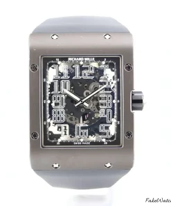 Richard Mille RM 016 Automatic Replica Watch 37mm – Titanium Case, Skeleton Dial, Slim Rectangular Design, Unisex