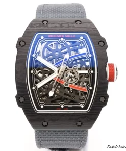 Richard Mille RM 67-02 Automatic Replica Watch 38mm – Carbon Case, Skeleton Dial, Ultra-Lightweight Sport Design, Unisex