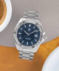TAG Heuer Aquaracer 300M WAY1112 Quartz 41mm Unisex Replica Watch - Blue Dial, Steel Case