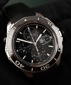Alternative view of TAG Heuer Aquaracer 500M CAK2110 Automatic 43mm Unisex Replica Watch - Black Dial, Steel Case