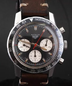 TAG Heuer Autavia 2446 Manual winding 40mm Unisex Replica Watch - Black Dial, Steel Case