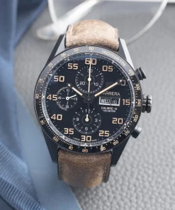 TAG Heuer Carrera Calibre 16 CV2A84.FC6394 Automatic 43mm Unisex Replica Watch - Black Dial, Titanium Case
