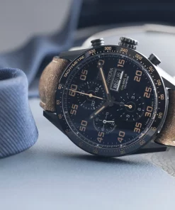 Alternative view of TAG Heuer Carrera Calibre 16 CV2A84.FC6394 Automatic 43mm Unisex Replica Watch - Black Dial, Titanium Case