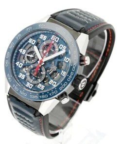 Alternative view of TAG Heuer Carrera Calibre HEUER 01 CAR2A1N Automatic 45mm Unisex Replica Watch - Blue Dial, Steel Case
