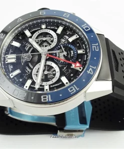 Alternative view of TAG Heuer Carrera CBG2A1Z.FT6157 Automatic 45mm Male Replica Watch - Black Dial, Steel Case