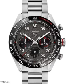 TAG Heuer Carrera Porsche Chronograph Special Edition CBN2A1F.BA0643 Automatic 44mm Unisex Replica Watch - Grey Dial, Steel Case