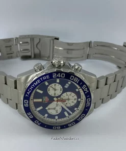 Alternative view of TAG Heuer Formula 1 CAZ1018 Quartz 43mm Male Replica Watch - Blue Dial, Steel Case