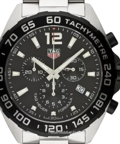 TAG Heuer Formula 1 Quartz CAZ1010.BA0842 Quartz 43mm Unisex Replica Watch - Black Dial, Steel Case