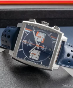 Alternative view of TAG Heuer Monaco CBL2115.FC6494 Automatic 39mm Unisex Replica Watch - Blue Dial, Steel Case