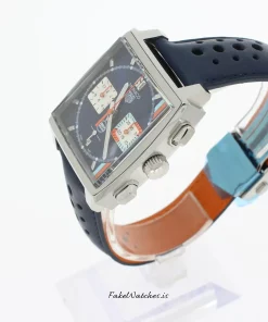 Alternative view of TAG Heuer Monaco CBL2115.FC6494 Automatic 39mm Unisex Replica Watch - Blue Dial, Steel Case