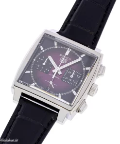 Alternative view of TAG Heuer Monaco CBL2118.FC6518 Automatic 39mm Unisex Replica Watch - Purple Dial, Steel Case
