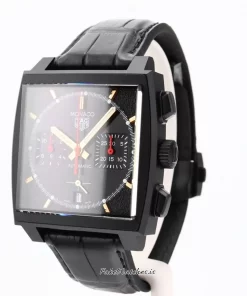 Alternative view of TAG Heuer Monaco CBL2180 Automatic 39mm Unisex Replica Watch - Black Dial, Titanium Case