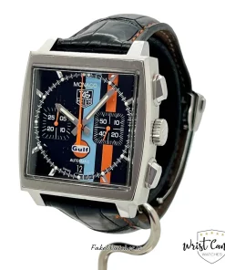 Alternative view of TAG Heuer Monaco CW211A.FC6228 Automatic 38mm Unisex Replica Watch - Black Dial, Steel Case