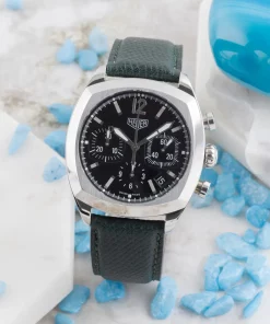 TAG Heuer Monza CR2110 Automatic 38mm Unisex Replica Watch - Black Dial, Steel Case