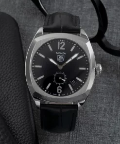 TAG Heuer Monza WR2110 Automatic 38mm Unisex Replica Watch - Black Dial, Steel Case