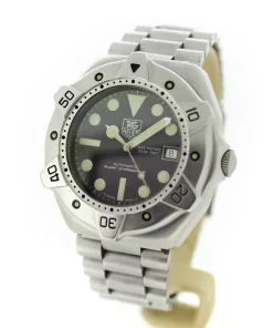 Alternative view of TAG Heuer Vintage WS2110-2 Automatic 43mm Unisex Replica Watch - Black Dial, Steel Case