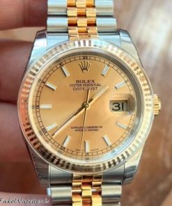 Replica Rolex Datejust 116233 Men's Automatic Gold Dial 36mm Two-Tone Jubilee Bracelet Watch