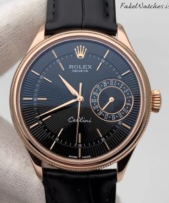 Rolex Cellini Date 50515-0011 Black Dial 18K Everose Gold Automatic 39mm Replica Watch