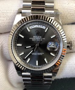 Rolex Day-Date 40 228239-0060 White Gold Replica Watch Slate Dial President Bracelet Automatic