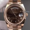 Swiss Replica Rolex Day-Date 40 Everose Gold Chocolate Roman Dial 228235 ARF 3255