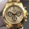 Rolex Daytona 126508 Replica Watch 40mm Yellow Gold Golden Dial Black Counters 4131 Weighted