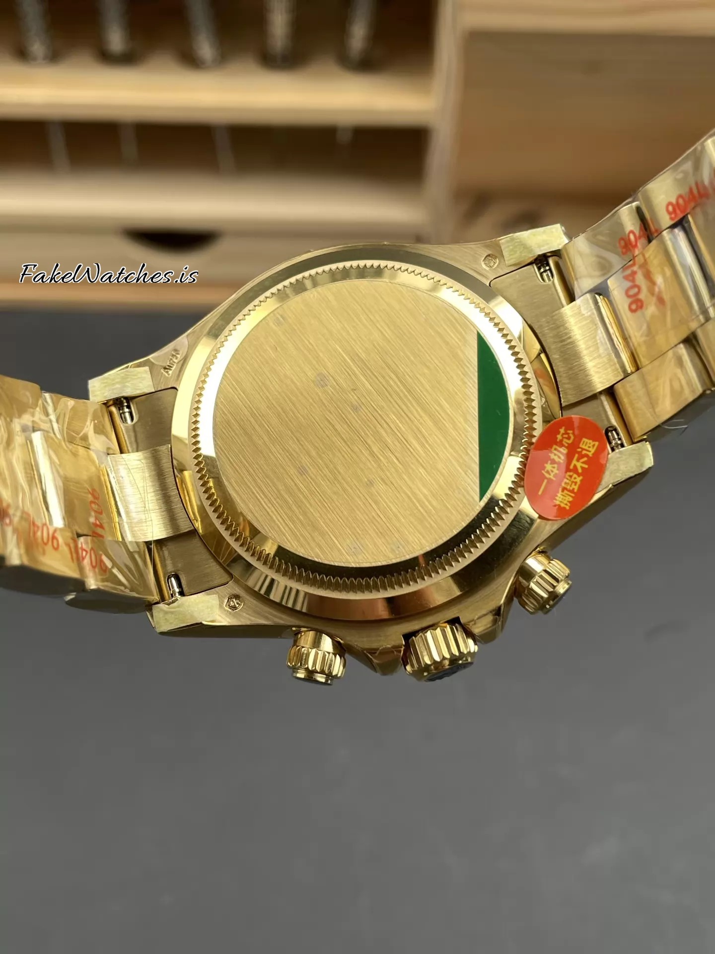 Rolex Daytona 126508 Replica Watch 40mm Yellow Gold Golden Dial Black Counters 4131 Weighted - Image 7