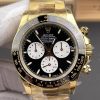 Rolex Daytona Le Mans 126528LN Yellow Gold Replica Watch 40mm Black Dial Ceramic Bezel 4132 Movement