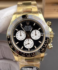 Rolex Daytona Le Mans 126528LN Yellow Gold Replica Watch 40mm Black Dial Ceramic Bezel 4132 Movement