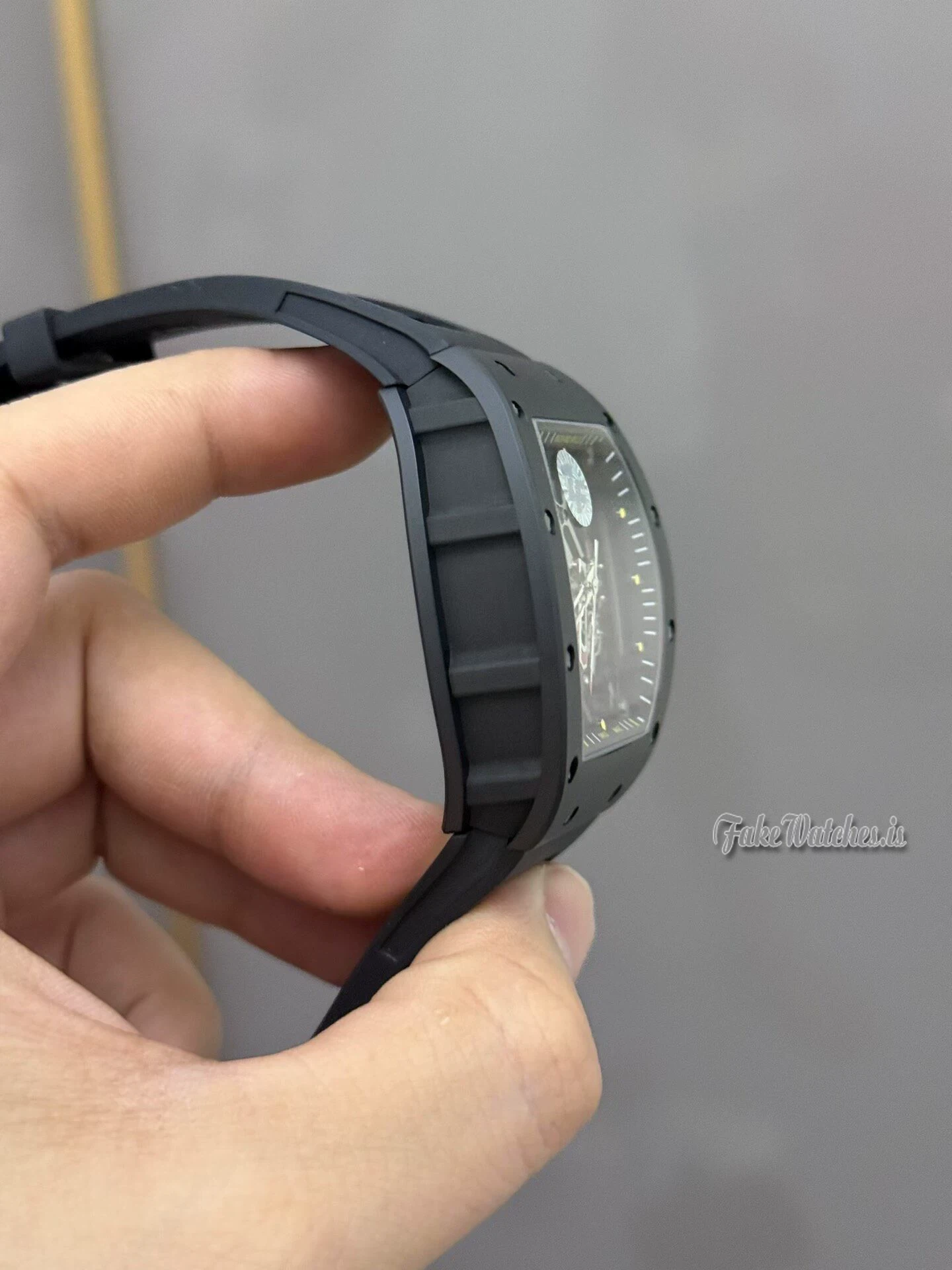 Richard Mille RM035 Americas Swiss Replica Watch Black TZP-N Ceramic Skeleton Dial with RMUL1 Manual Movement - Image 10