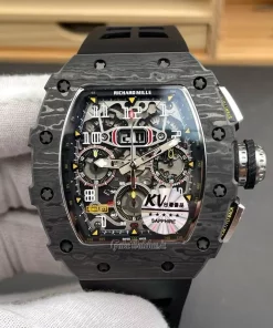 Richard Mille RM11-03 Carbon TPT Flyback Chronograph Skeleton Dial Big Date Automatic Replica Watch