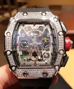 Richard Mille RM11-03 McLaren Full Diamond Automatic Flyback Chronograph Replica Watch