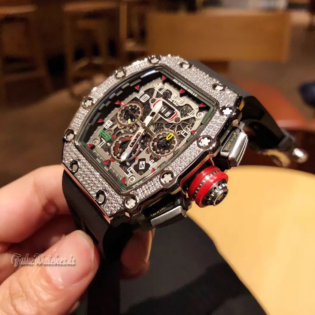 Richard Mille RM11-03 McLaren Full Diamond Automatic Flyback Chronograph Replica Watch - Image 5