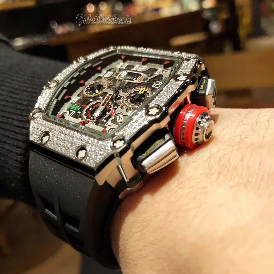 Richard Mille RM11-03 McLaren Full Diamond Automatic Flyback Chronograph Replica Watch - Image 8