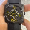 Bell and Ross Instruments BR 01-92 Heading Indicator Limited Edition 46mm Black PVD Automatic Mens Replica Watch