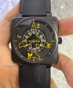 Bell and Ross Instruments BR 01-92 Heading Indicator Limited Edition 46mm Black PVD Automatic Mens Replica Watch