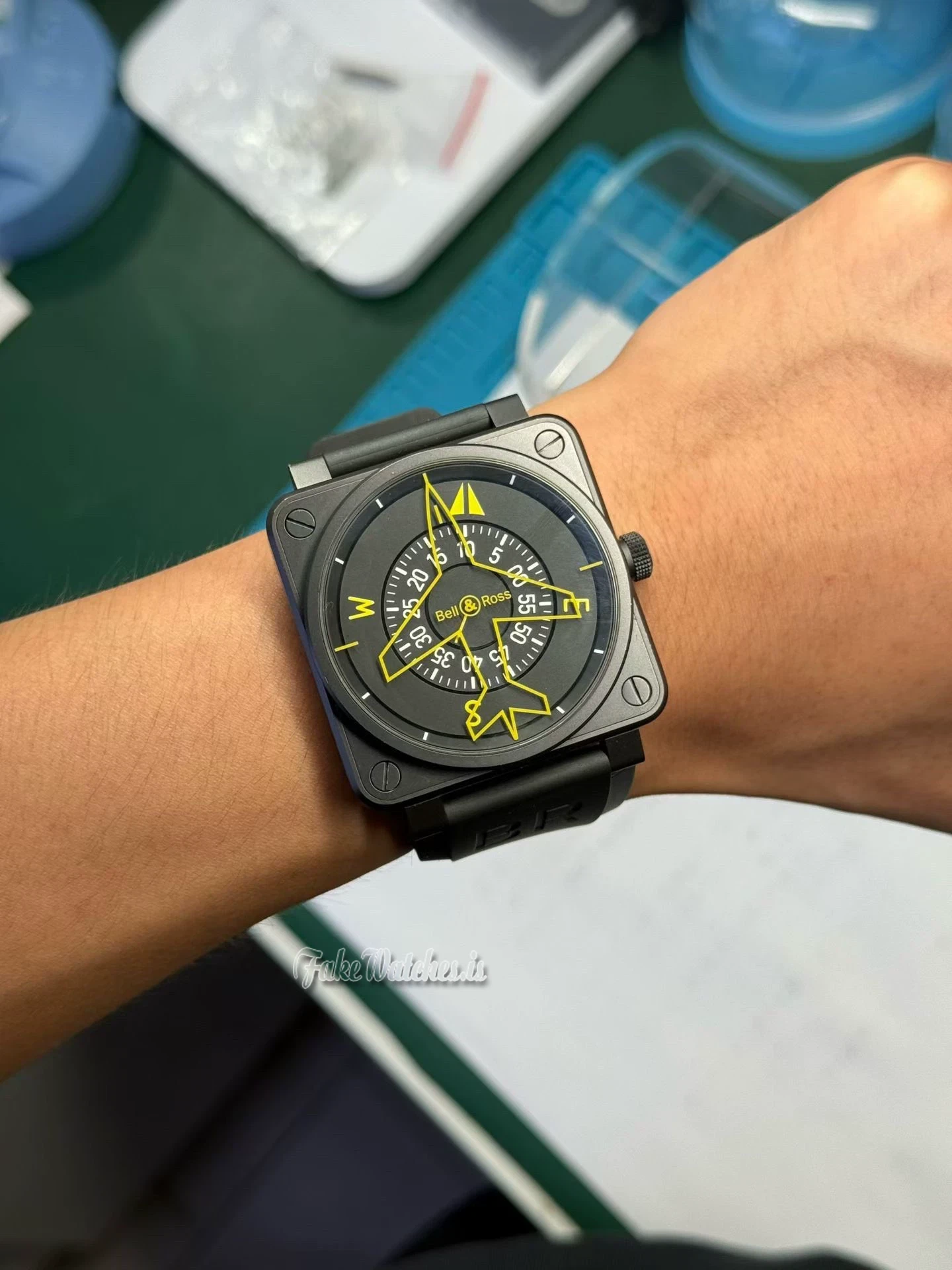 Bell and Ross Instruments BR 01-92 Heading Indicator Limited Edition 46mm Black PVD Automatic Mens Replica Watch - Image 4