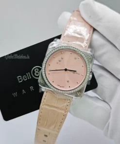 Alternative view of Bell Ross BR S Pink Diamond Eagle Quartz 39mm Stainless Steel Diamond Bezel Ladies Watch BRS-EP-ST-LGD SCR