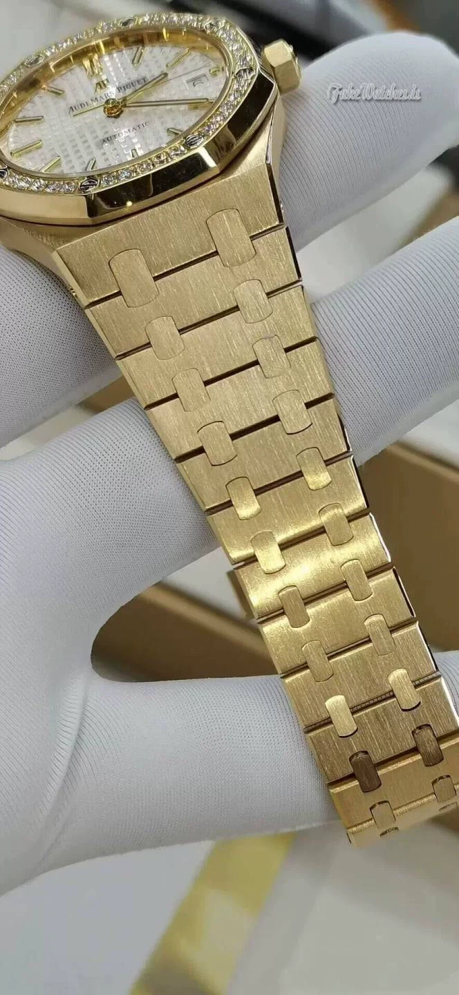 Audemars Piguet Royal Oak 37mm 15451OR Rose Gold Diamond Bezel Silver Dial Automatic Watch 15451OR.OO.1256OR.01 - Image 5