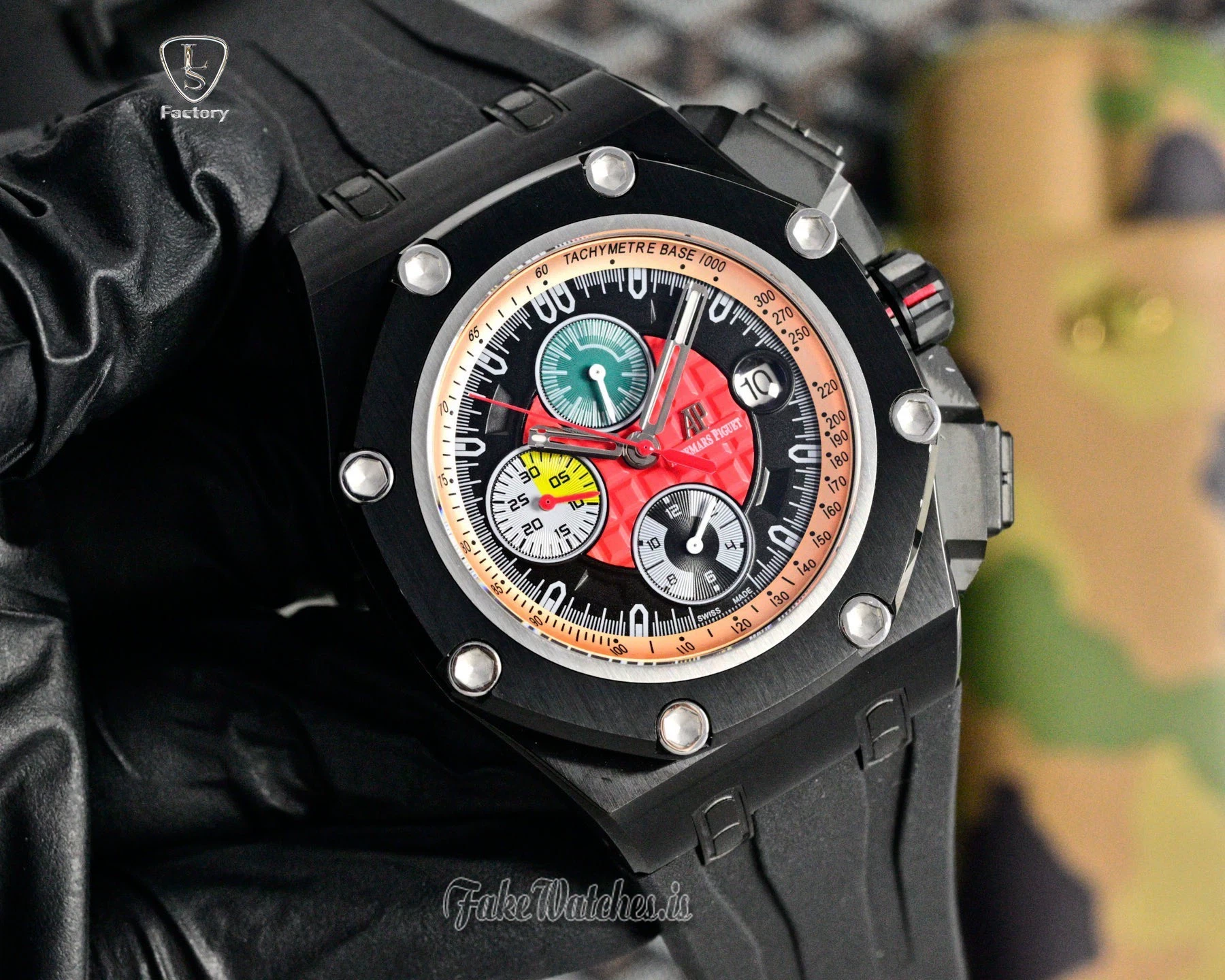 Audemars Piguet Royal Oak Offshore Grand Prix Chronograph 26290IO Black Ceramic Case Red Dial Automatic Mens Watch - Image 3
