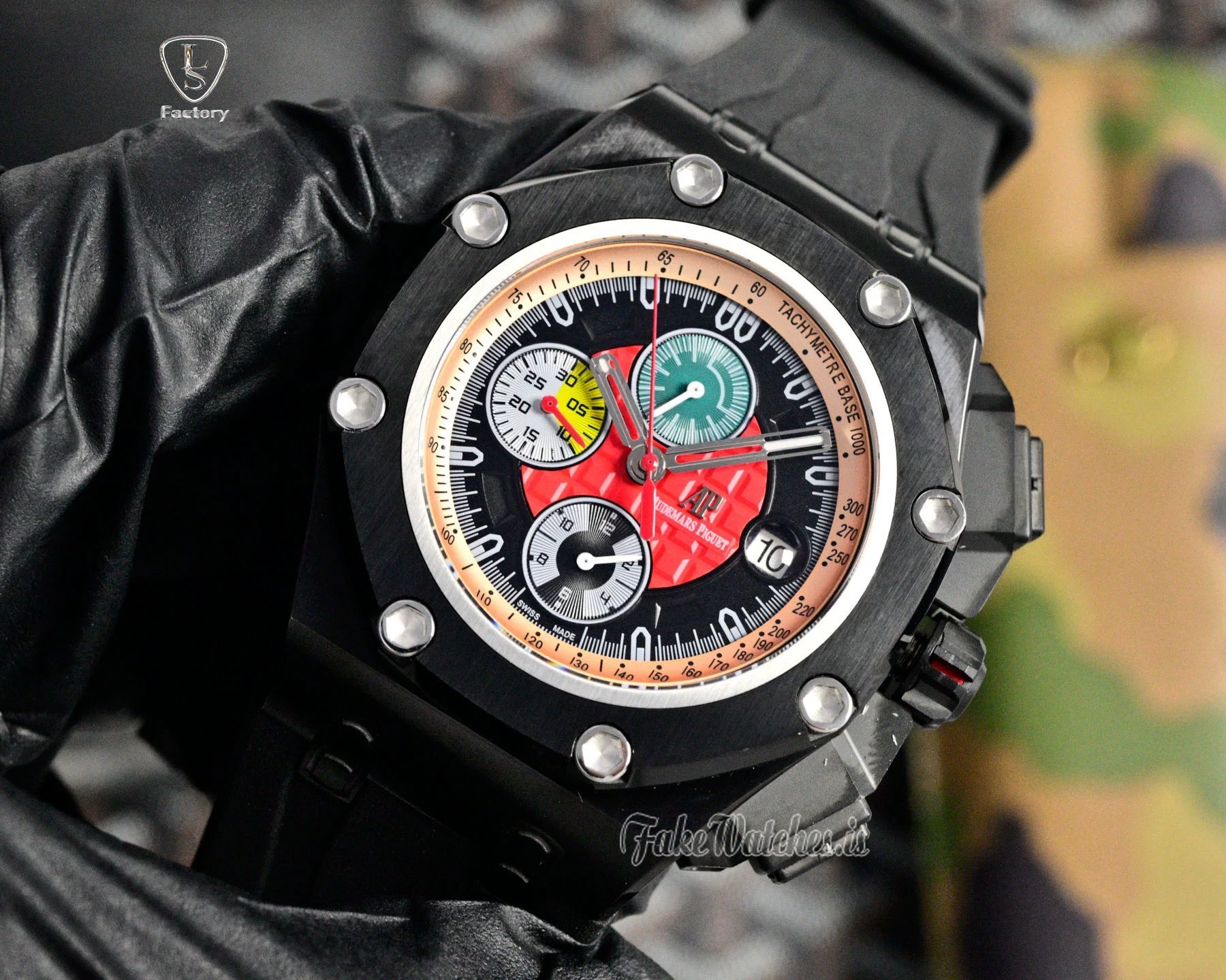 Audemars Piguet Royal Oak Offshore Grand Prix Chronograph 26290IO Black Ceramic Case Red Dial Automatic Mens Watch - Image 4