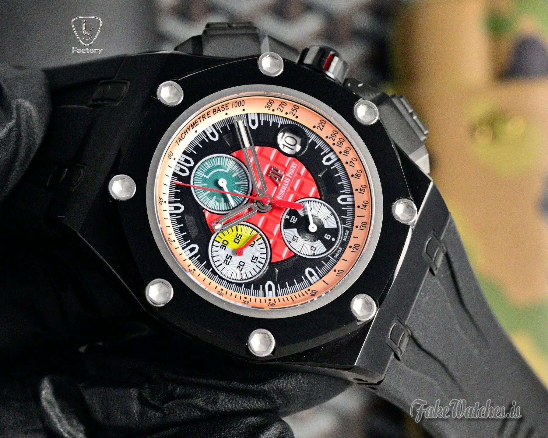 Audemars Piguet Royal Oak Offshore Grand Prix Chronograph 26290IO Black Ceramic Case Red Dial Automatic Mens Watch - Image 5