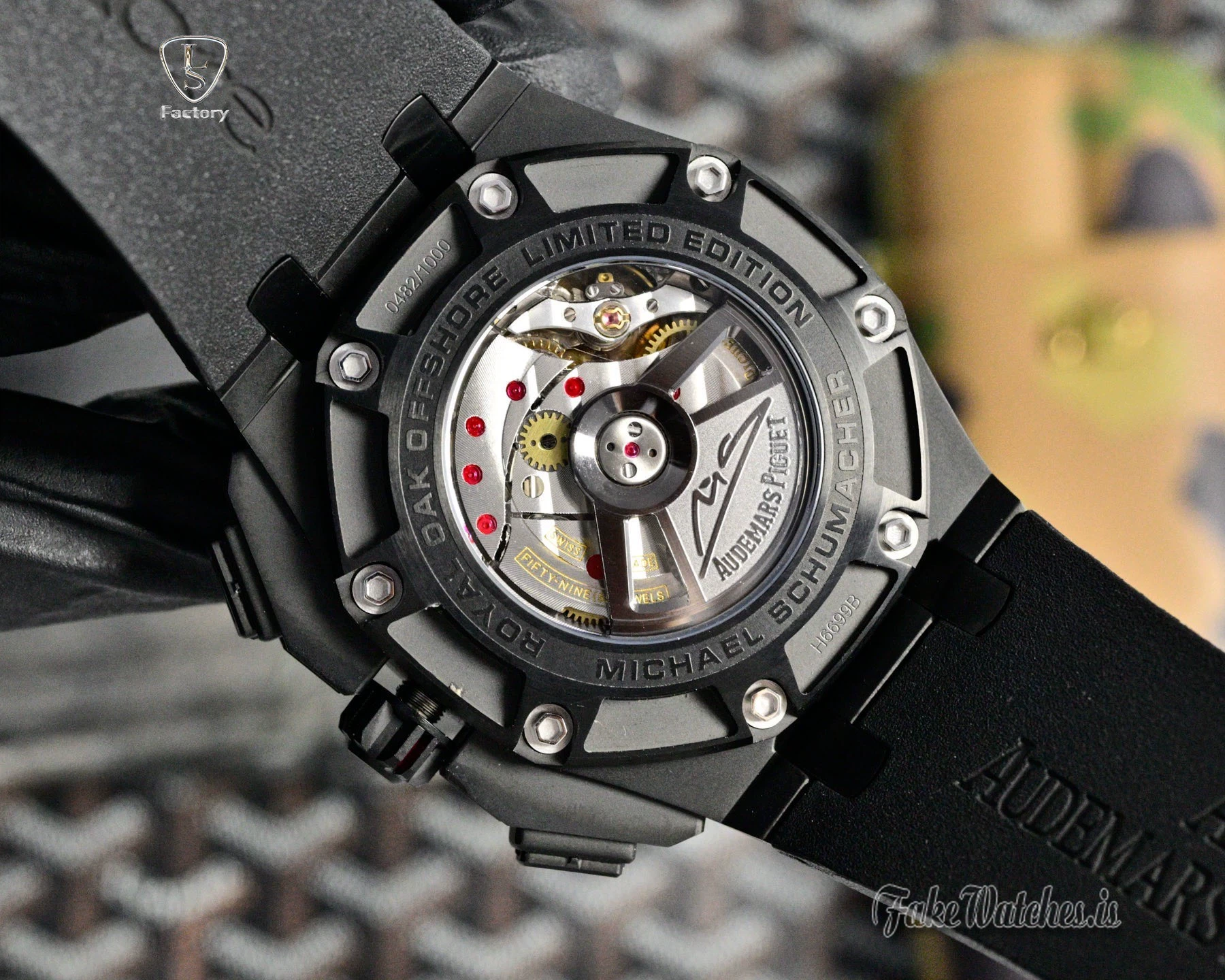 Audemars Piguet Royal Oak Offshore Grand Prix Chronograph 26290IO Black Ceramic Case Red Dial Automatic Mens Watch - Image 9