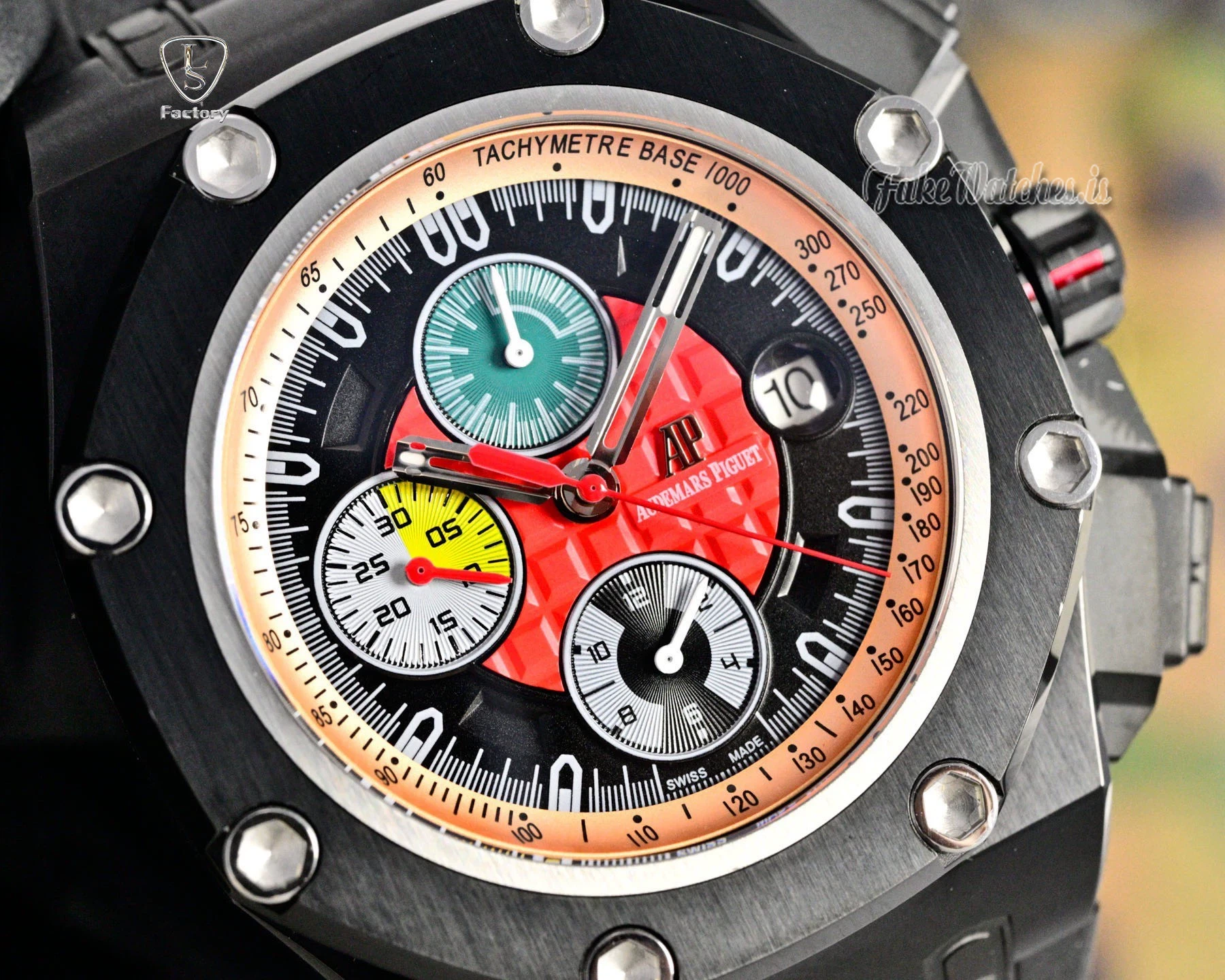 Audemars Piguet Royal Oak Offshore Grand Prix Chronograph 26290IO Black Ceramic Case Red Dial Automatic Mens Watch - Image 10